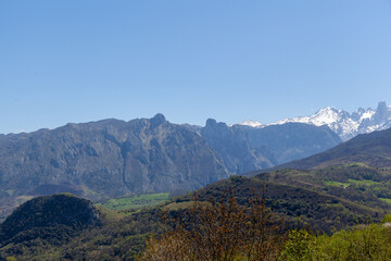 Mountain landscape view from the village of Sotres, Spain