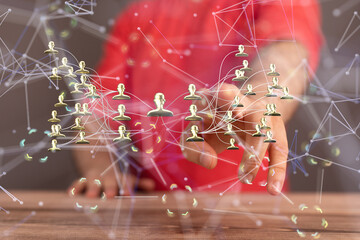 hierarchy connection team group digital