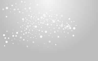 White Confetti Vector Grey Background. Grey