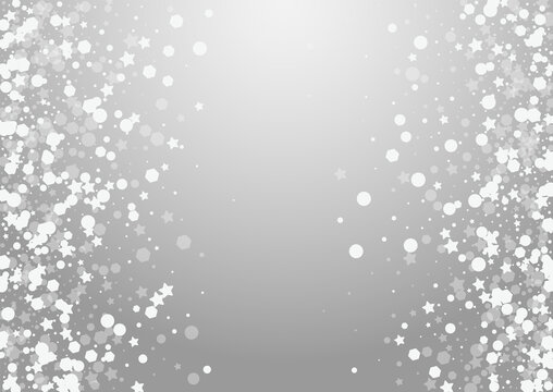 White Snowstorm Vector Grey Background. Silver