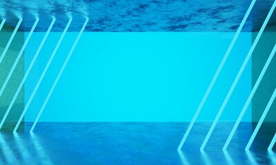 Futuristic Sci Fi Modern Elegant Concrete Room Background