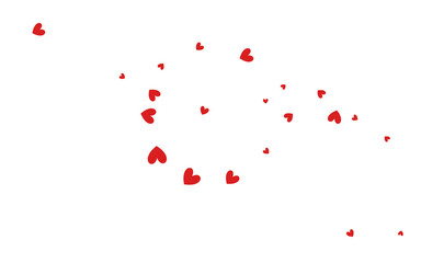 Burgundy Hearts Vector White Backgound. Happy