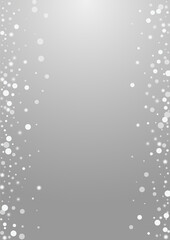 White Stars Vector Grey Background. Grey Bokeh