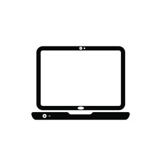 laptop icon vector. personal computer. simple flat template