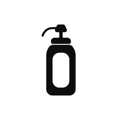soap bottle liquid icon vector. shower gel. simple flat template