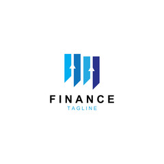 Fototapeta premium Financial business logo or financial graphic logo.Logo for financial business results data.With icon design vector template illustration.