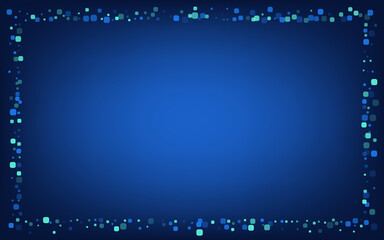 Blue Square Carnaval Blue Vector Background.