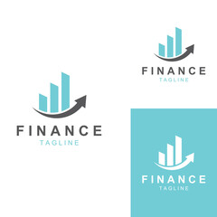 Fototapeta premium Financial business logo or financial graphic logo.Logo for financial business results data.With icon design vector template illustration.