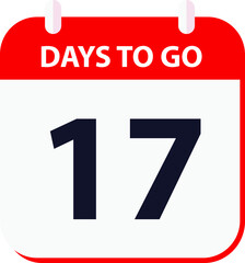 Fototapeta premium days to go last countdown icon 17 days go vector image.