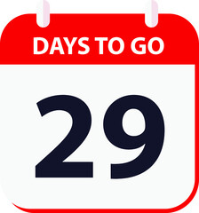 days to go last countdown icon 29 days go vector image.