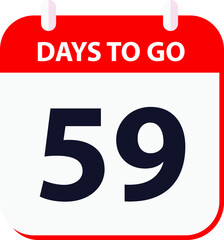 days to go last countdown icon 59 days go vector image.