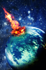 asteroid impacting a planet