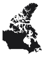 Fototapeta na wymiar Canada black map. vector illustration 