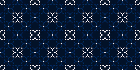 Abstract line shape geometric motif elegant pattern seamless ornate background. Flowers ornament floral concept art. Modern fabric design textile swatch ladies dress, man shirt all over print block.