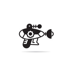 space gun and blaster icon vector illustration