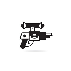 space gun and blaster icon vector illustration
