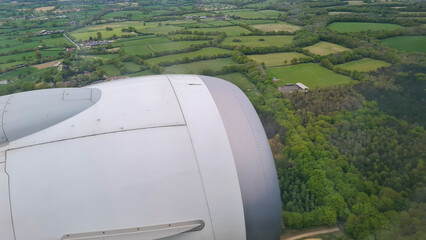 Aerial view from Airplane's Window