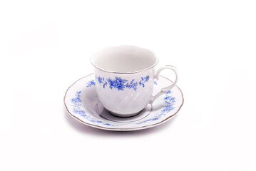 Obraz na płótnie Canvas vintage tea cup and saucer isolated on white background