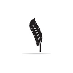 silhouette feather icon vector illustration