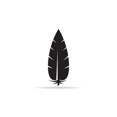 feather on white background vector illustration