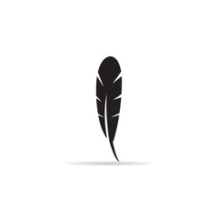 feather on white background vector illustration