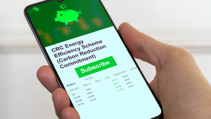 Tax reduction scheme, incentives to invest. Help to invest for the low carbon emission. CRC crc energy efficiency scheme. Carbon reduction commitment form on phone..