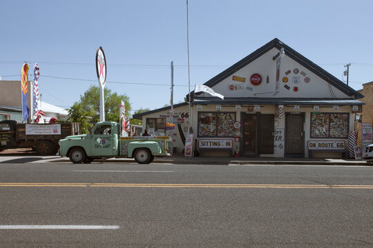 May 15, 2014, Williams, Arizona. Fragment of legendary historical  US rout 66, Main Street Of America