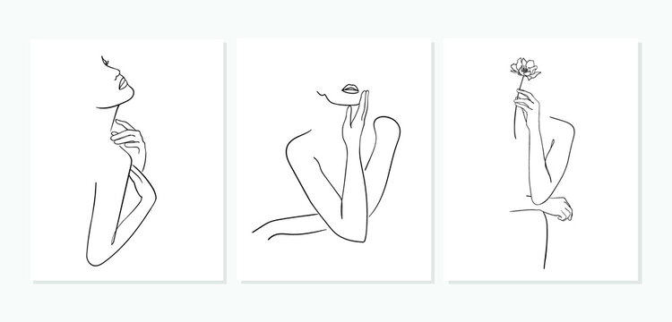 Single continuous line drawing beautiful aesthetic portrait woman abstract  face. Pretty sexy model female silhouette minimalist style concept. Trendy  one line draw design vector graphic illustration 3593987 Vector Art at  Vecteezy