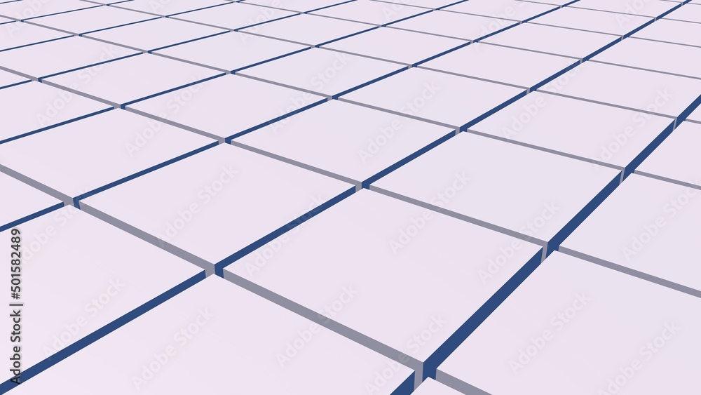 Poster screensaver of gray cubes. 3d rendering.