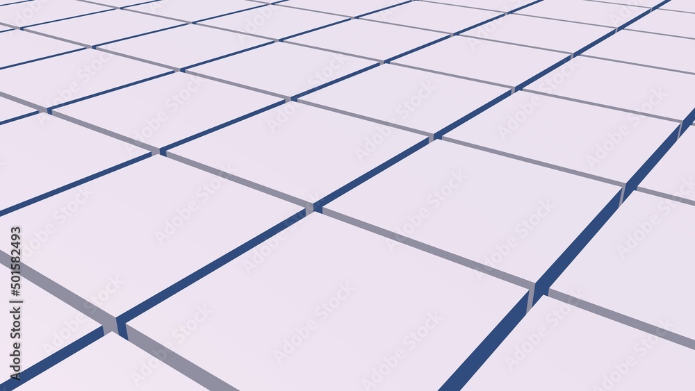 Poster screensaver of gray cubes. 3d rendering.