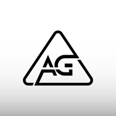 AG triangle Creative Modern Business Typography Vector Template. AG Letter Logo Design Vector.