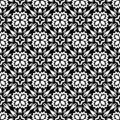Foto op Plexiglas Vector monochrome pattern, Abstract texture for fabric print, card, table cloth, furniture, banner, cover, invitation, decoration, wrapping.seamless repeating pattern.Black and  white color. © t2k4