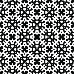 Fototapeta premium Vector monochrome pattern, Abstract texture for fabric print, card, table cloth, furniture, banner, cover, invitation, decoration, wrapping.seamless repeating pattern.Black and white color.