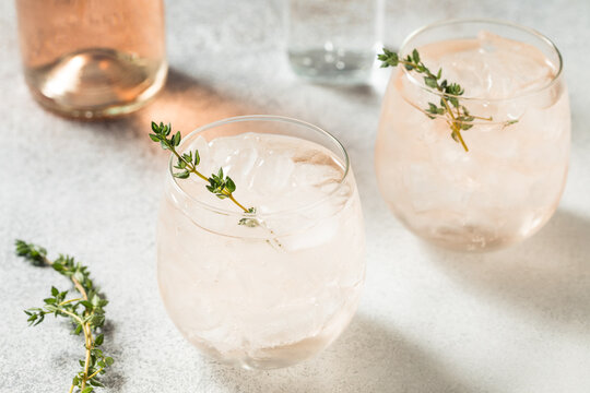 Boozy Pink Rose Wine Spritzer