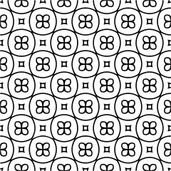 Naklejka na ściany i meble Vector monochrome pattern, Abstract texture for fabric print, card, table cloth, furniture, banner, cover, invitation, decoration, wrapping.seamless repeating pattern.Black and white color.