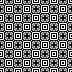 Vector monochrome pattern, Abstract texture for fabric print, card, table cloth, furniture, banner, cover, invitation, decoration, wrapping.seamless repeating pattern.Black and 
white color.