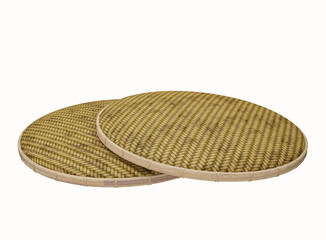 3D rendering back of threshing basket on white background