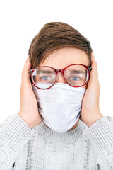 Young Man in Fogged Glasses