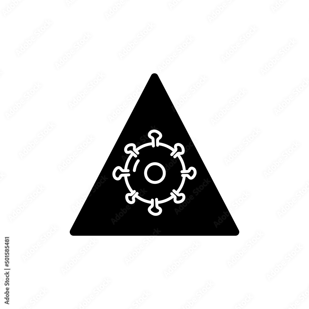 Poster virus icon. stop virus. suitable for health symbol. solid icon style. simple design editable. design
