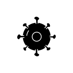 Virus icon. suitable for vaccine symbol, health. solid icon style. simple design editable. Design template vector