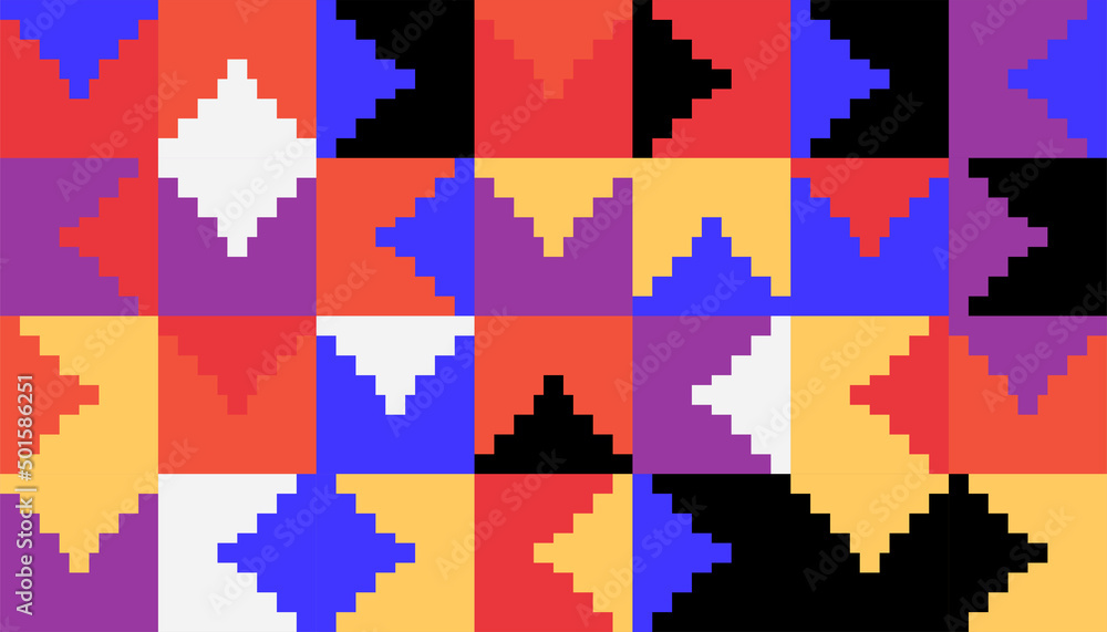 Poster abstract geometric vector pattern design with simple shapes