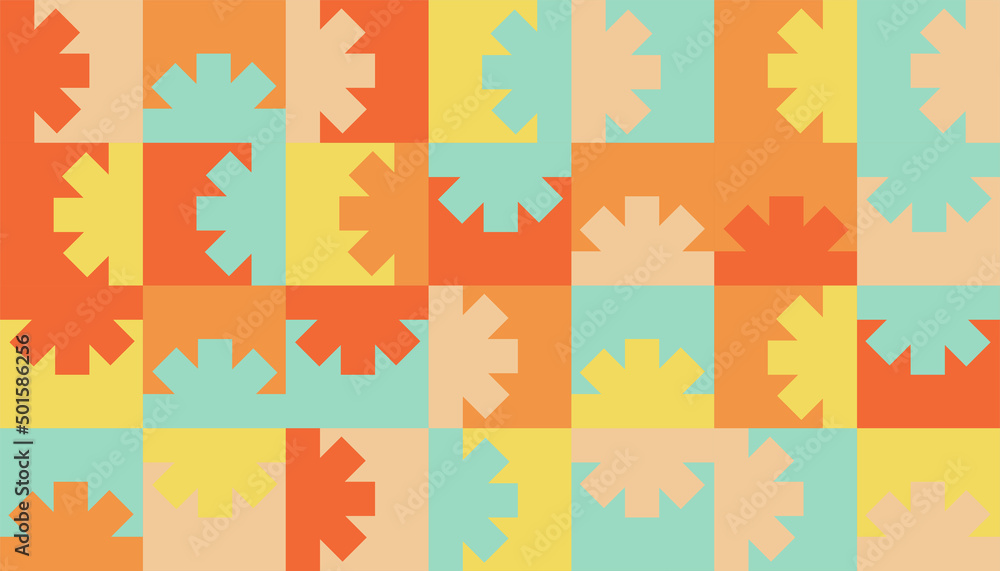 Poster abstract geometric vector pattern design with simple shapes