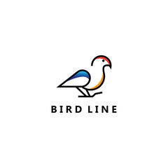 Fototapeta na wymiar bird logo line design illustration vector