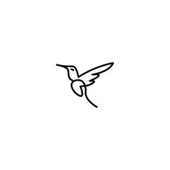 bird logo line design illustration vector