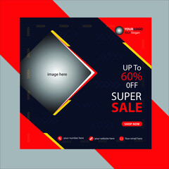 Social media banner design tamplate