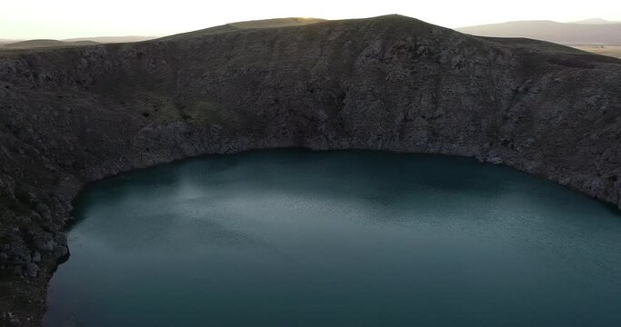 sunset at Kızıl&ccedil;an crater lake