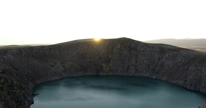 sunset at Kızıl&ccedil;an crater lake