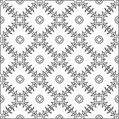 Vector monochrome pattern, Abstract texture for fabric print, card, table cloth, furniture, banner, cover, invitation, decoration, wrapping.Repeating geometric tiles with stripe elements.Black and 
wh