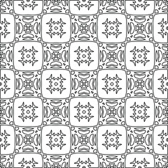 Vector monochrome pattern, Abstract texture for fabric print, card, table cloth, furniture, banner, cover, invitation, decoration, wrapping.Repeating geometric tiles with stripe elements.Black and 
wh