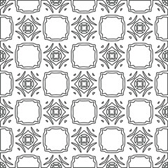 Vector monochrome pattern, Abstract texture for fabric print, card, table cloth, furniture, banner, cover, invitation, decoration, wrapping.Repeating geometric tiles with stripe elements.Black and 
wh